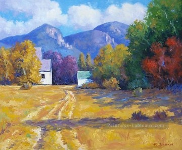 yxf010bE impressionnisme floral montagnes paysages Peinture à l'huile
